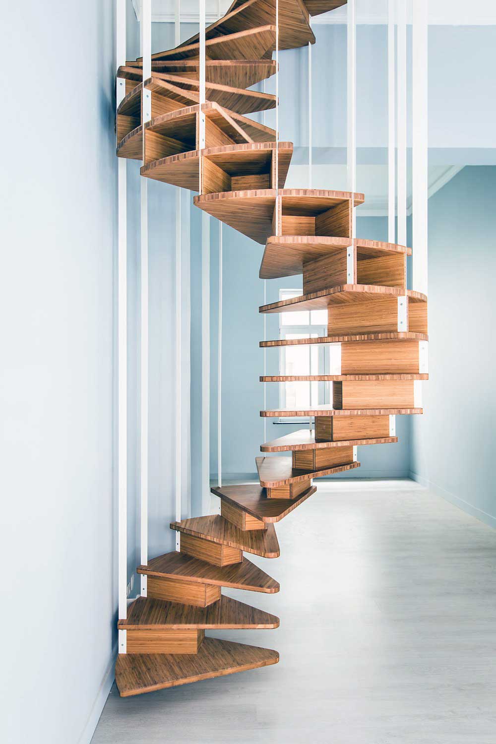 railing tangga spiral dan modern minimalis