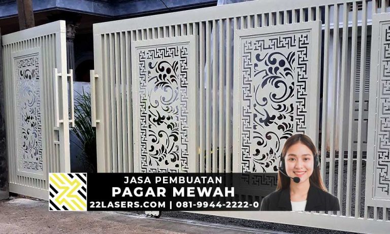 Pintu Pagar Laser Cutting Rumah - PT Dua Dua Laserindo